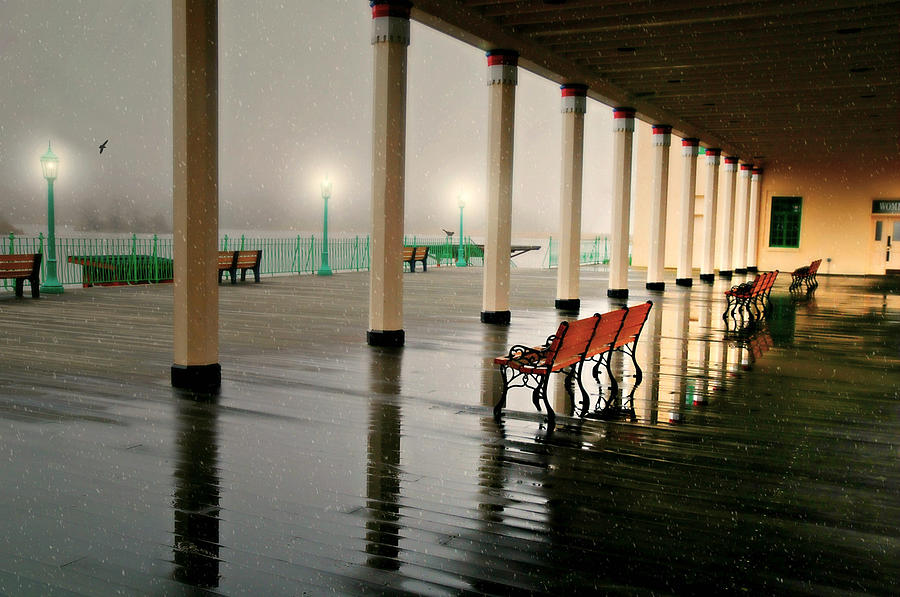 Winter Rain on Deck Photograph by Diana Angstadt