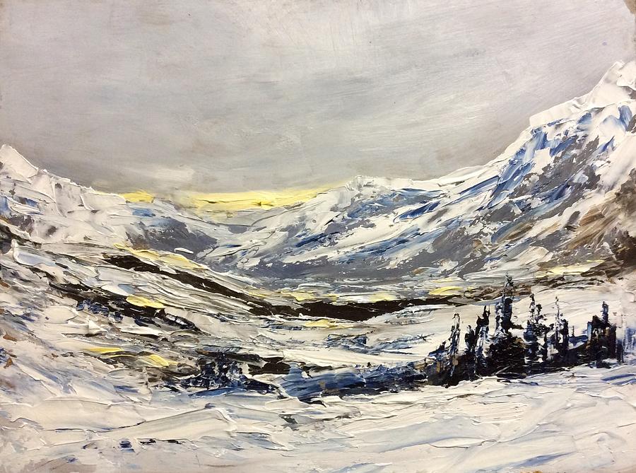 Winter Range Twilight Painting by Desmond Raymond