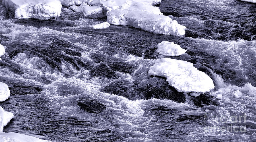 Winter Photograph - Winter Rapids by Olivier Le Queinec