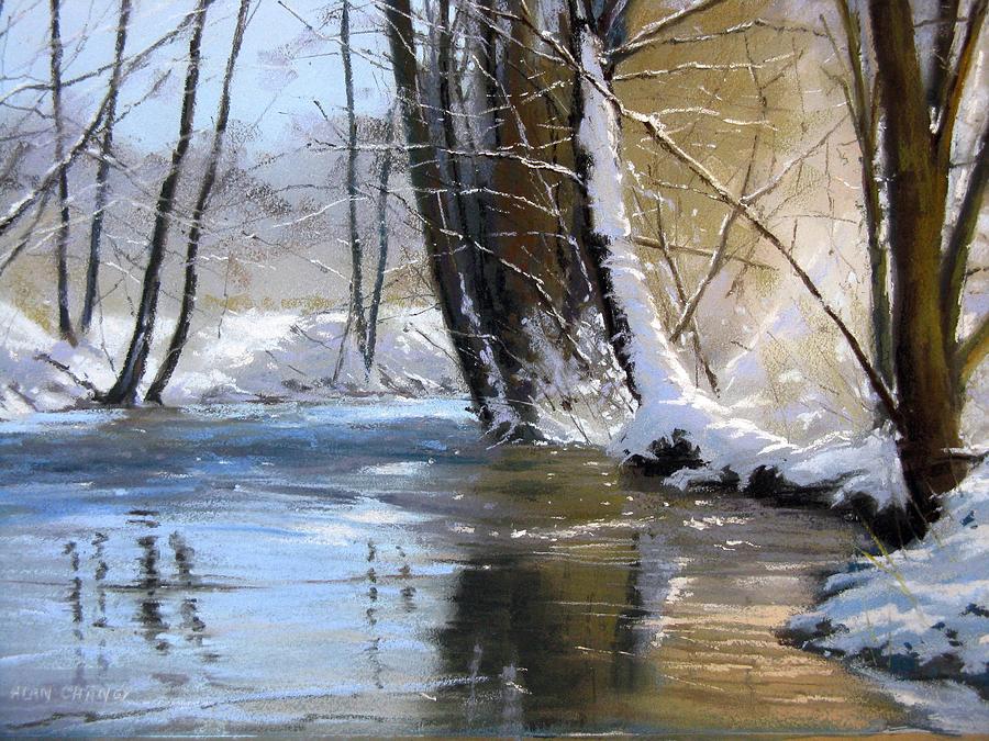 Nature Painting - Winter Reflections by Alan Chaney