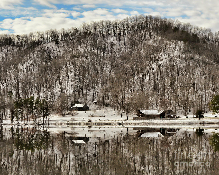 Winter Reflections at Hungry Mother State Park Photograph by Kerri Farley
