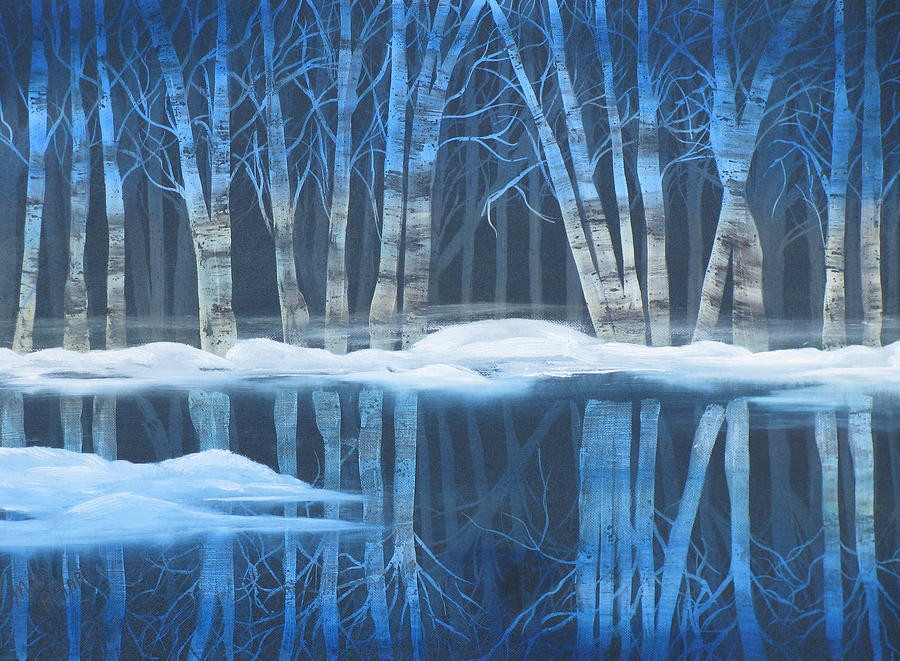 Winter Reflections Painting by Mikki Alhart - Fine Art America