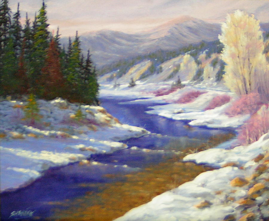 Landscape Painting - Winter Revisited 070712-97 by Kenneth Shanika Landscape Painting - Winter Revisited 070712-97 by Kenneth Shanika