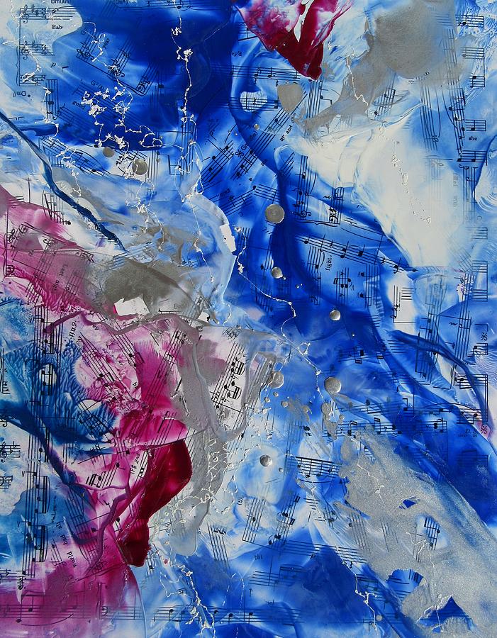 Abstract Painting - Winter Rhapsody by Louise Adams