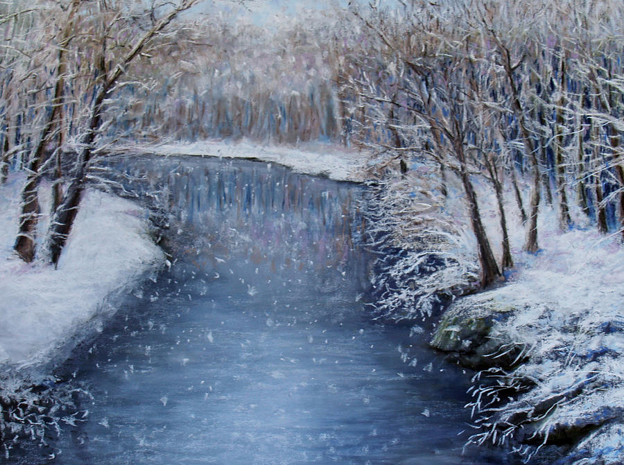 Winter River Painting by Susan Jenkins