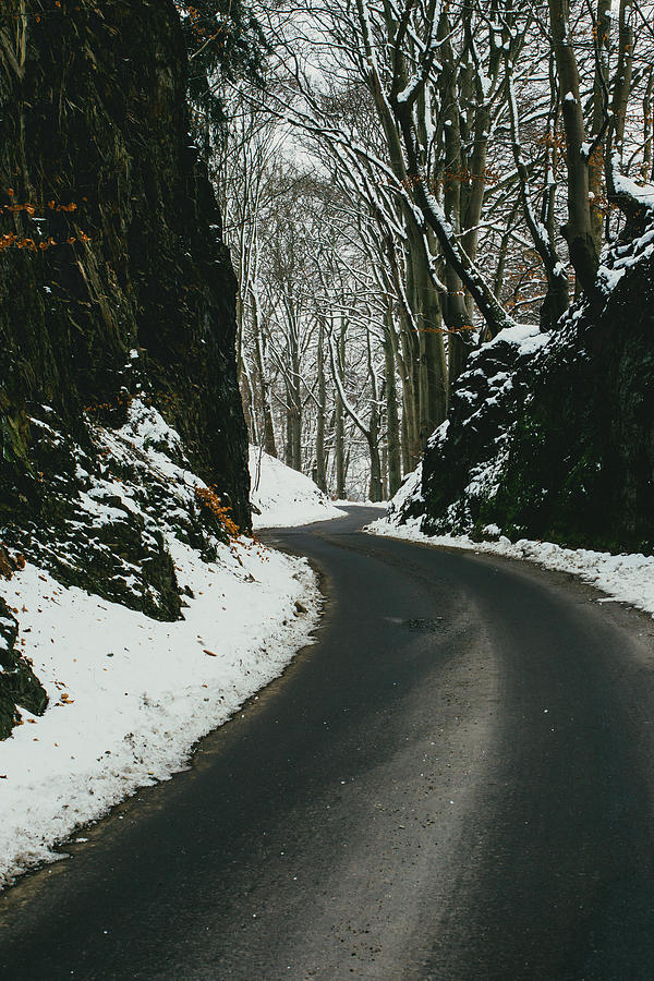 Winter Photograph - Winter Road And Snow by Pati Photography