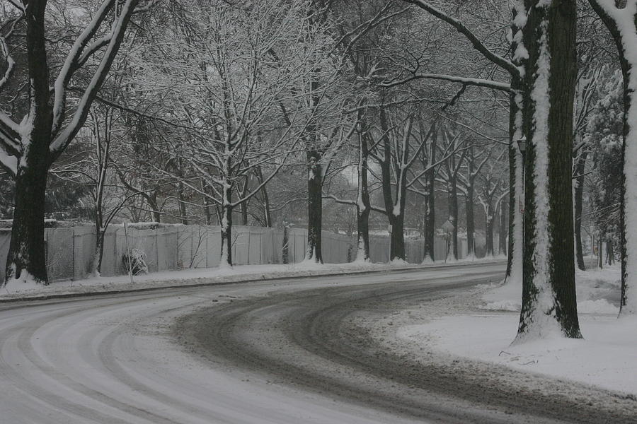 Winter Road Photograph by Dennis Curry