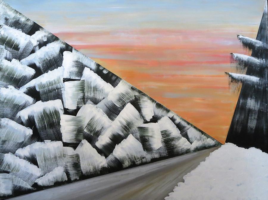 Winter Painting - Winter Road by Tamara Savchenko