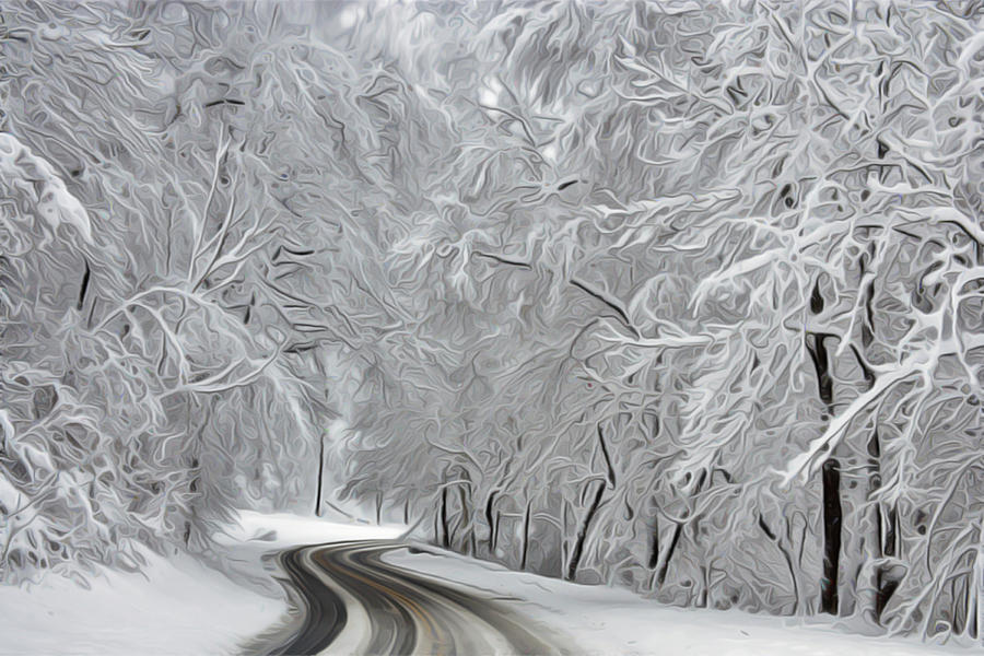 Winter Roads Painting by Harry Warrick