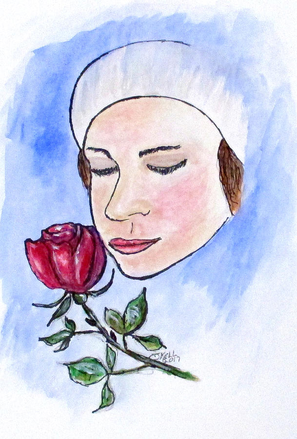 Winter Rose Painting by Clyde J Kell