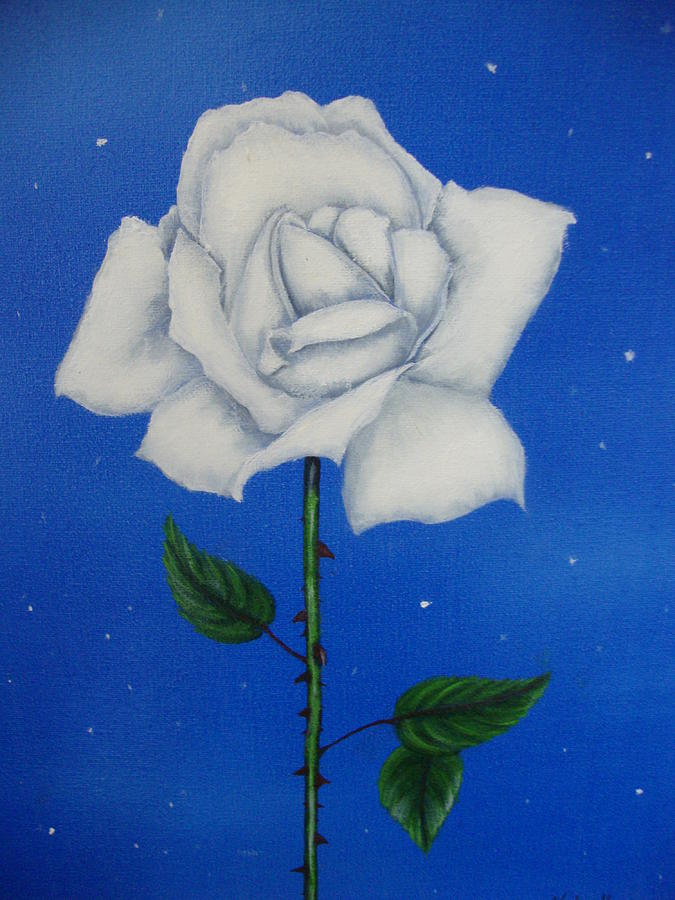 Winter Rose Painting by Deby Kalush | Fine Art America