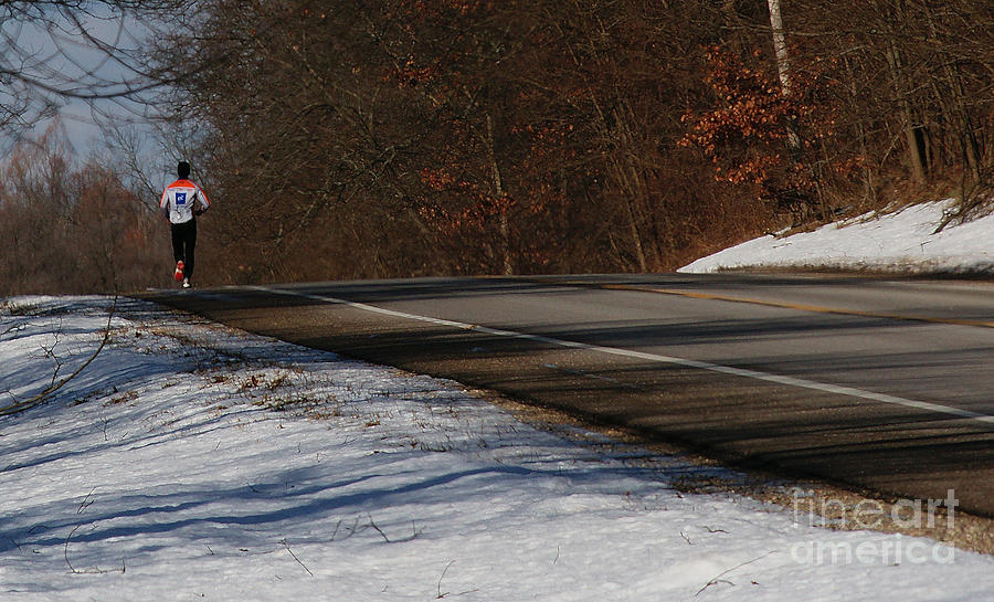 Winter Run Photograph by Linda Shafer