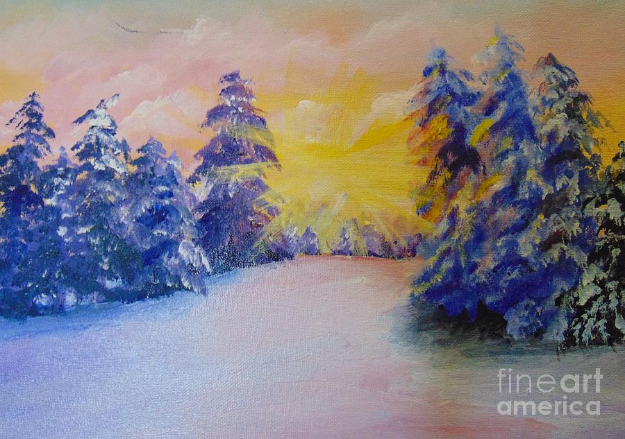 Winter Painting by Saundra Johnson