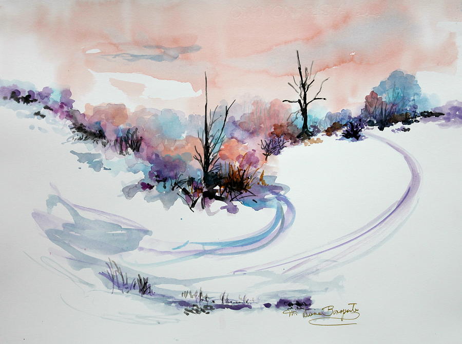 Winter Scene 2 Painting by M Diane Bonaparte