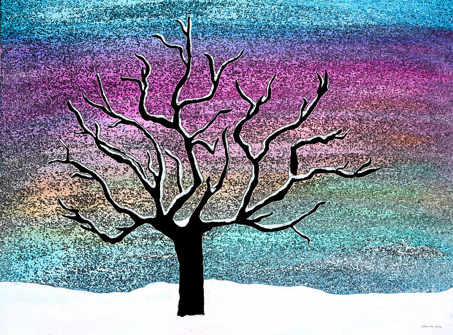 Winter Scene A311916 Painting by Mas Art Studio