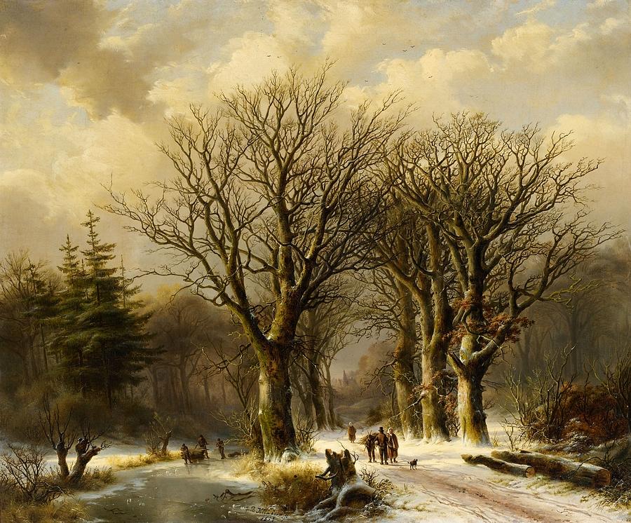 Forest Painting - Winter Scene in Reichswald by MotionAge Designs