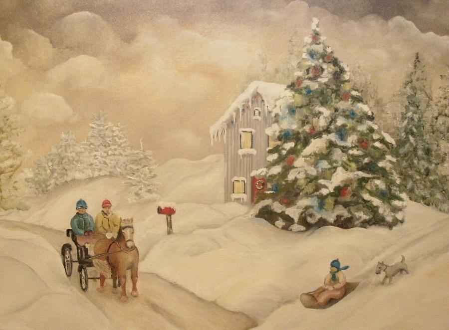 Tree Painting - Winter scene by John Stuart Webbstock