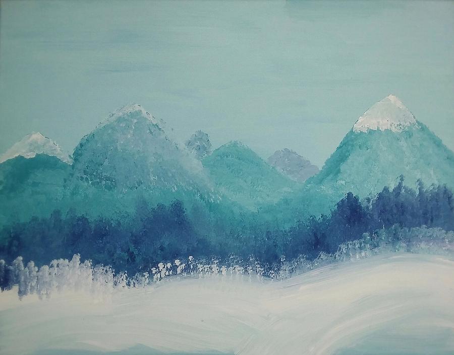 Winter Painting - Winter Scene  by Vale Anoai