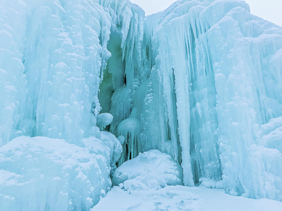 Winter Scenes Near Mackinac Bridge And Mackinsw City Michigan Photograph by Alex Grichenko