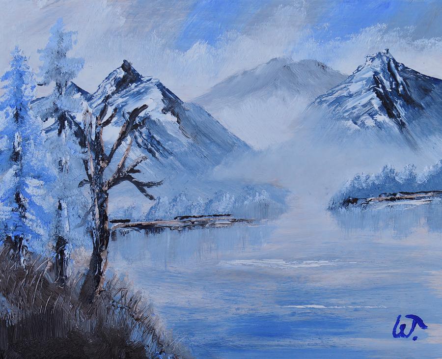 Mountain Painting - Winter Serenity  by Warren Thompson