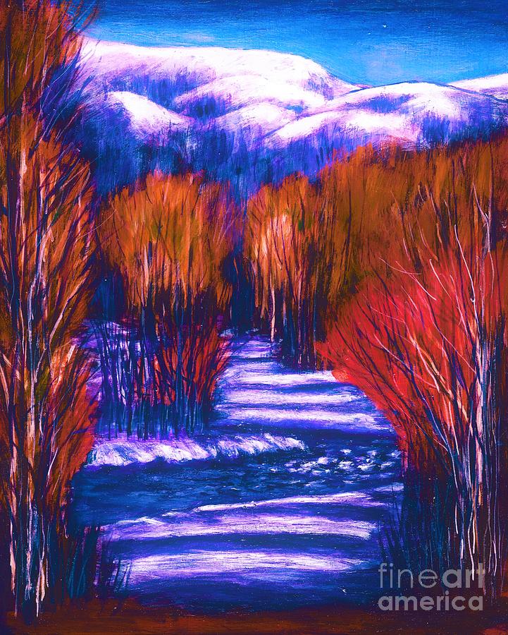 Winter Shadows  Painting by Allison Constantino