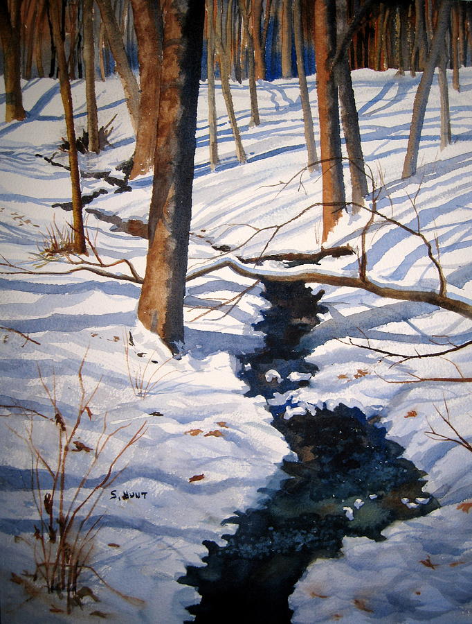 Winter Shadows Painting by Shirley Braithwaite Hunt