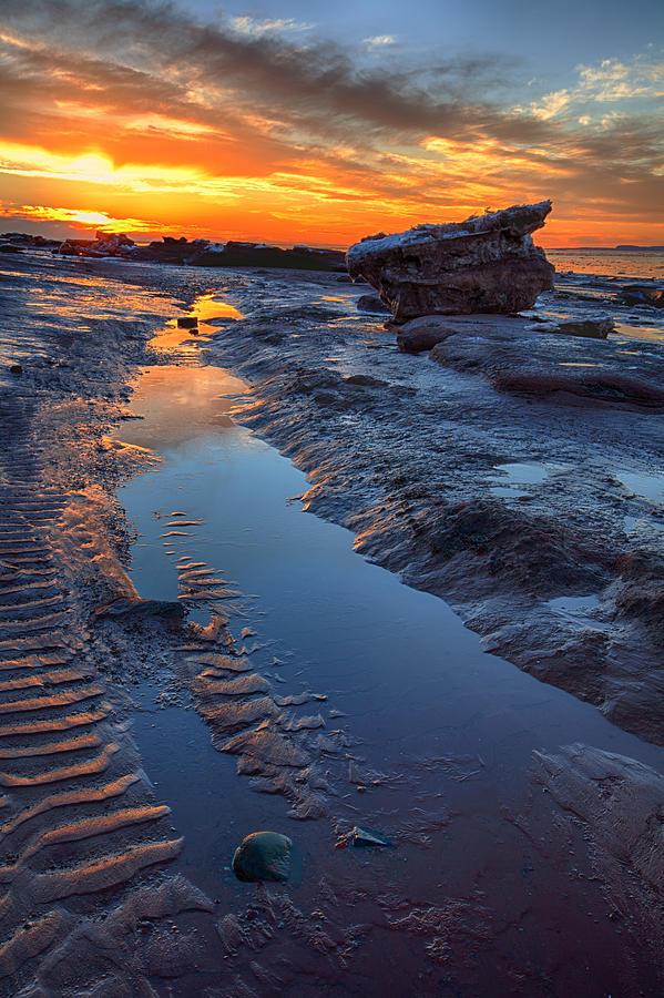 Winter Shore Sunset Photograph by Irwin Barrett