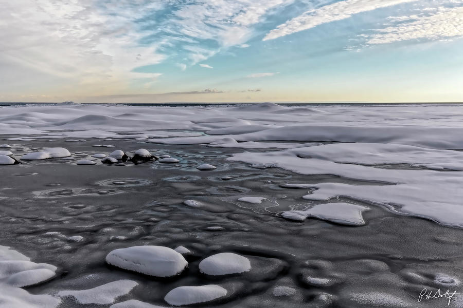 Winter Shoreline Digital Art By Phill Doherty