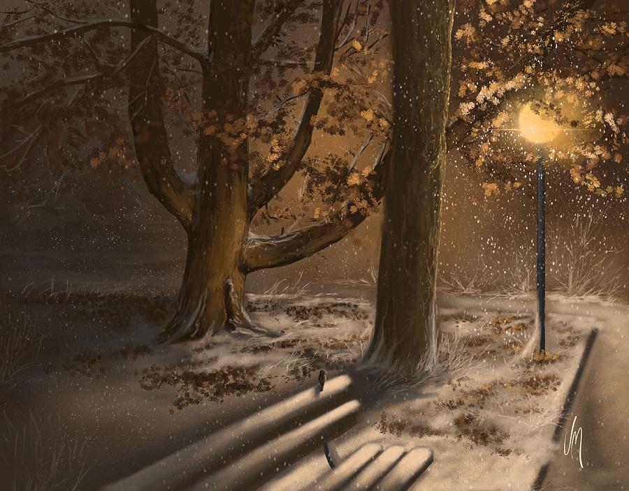 Winter silence Painting by Veronica Minozzi