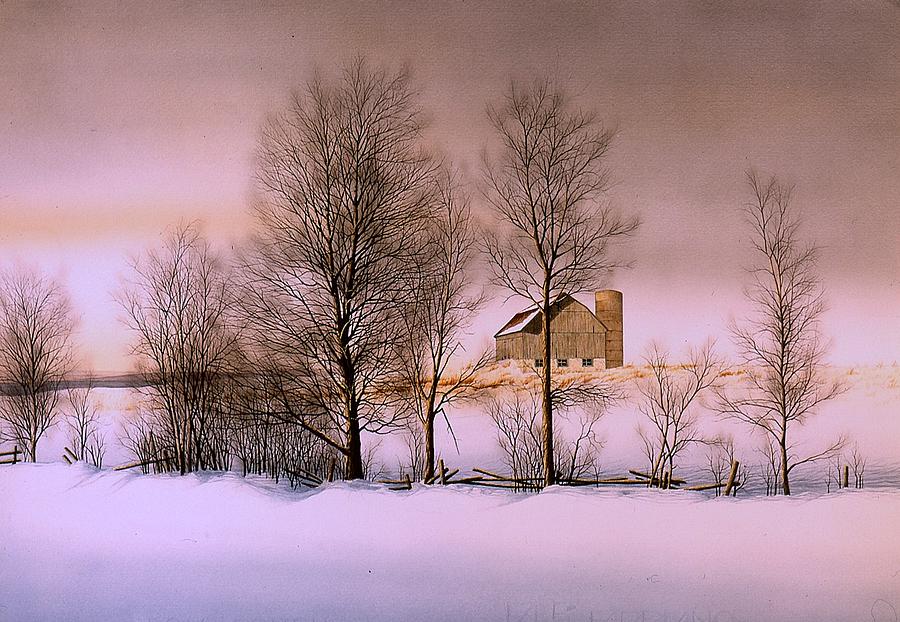 Winter Sky Painting by Conrad Mieschke