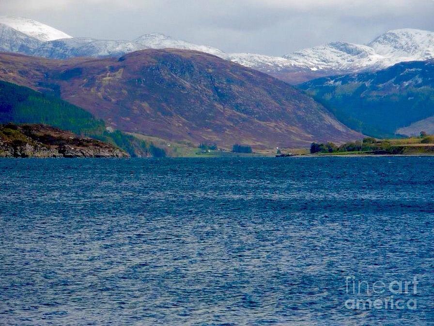 Winter Snow Caps at Loch Broom Photograph by Joan-Violet Stretch