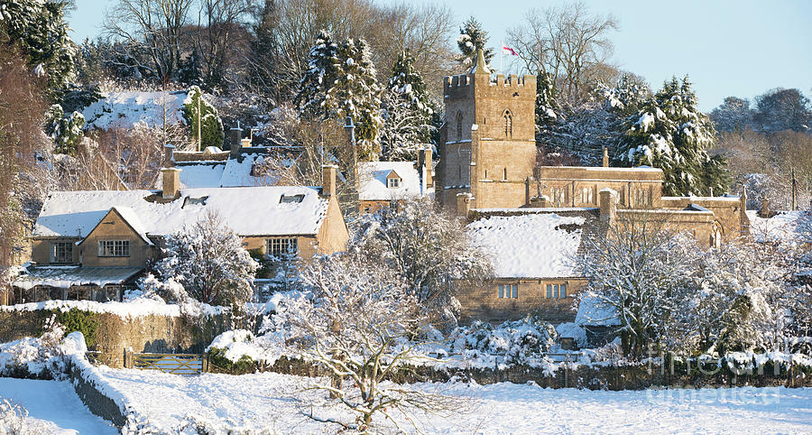 Winter Snow in Bourton on the Hill  Photograph by Tim Gainey