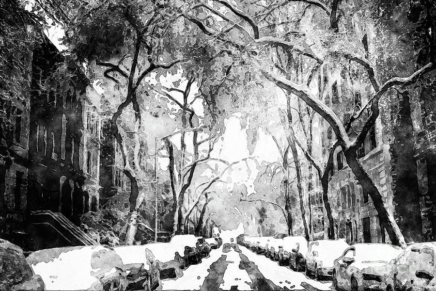 Winter Snow In The City Digital Art by Phil Perkins