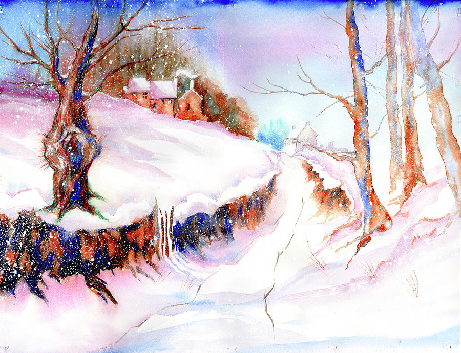 Winter Painting - Winter Snow by Xavier Francois Hussenet