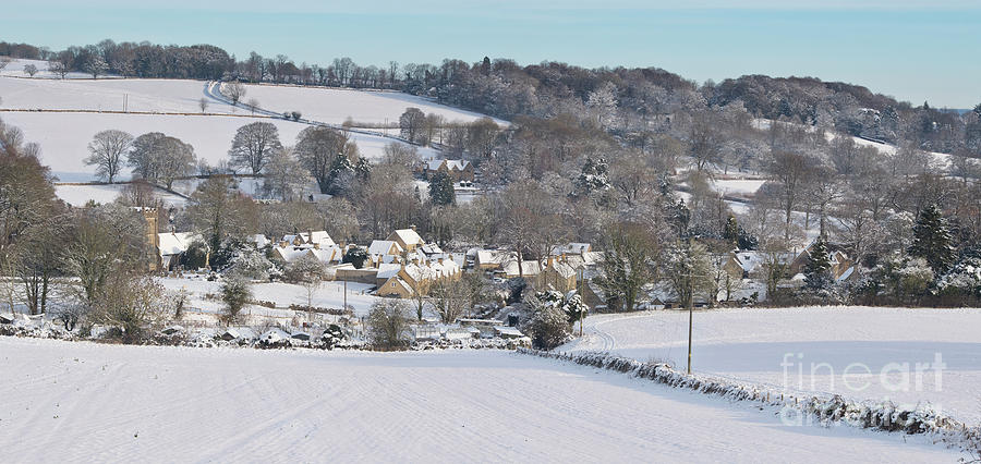 Winter Snowfall Upper Slaughter Photograph by Tim Gainey
