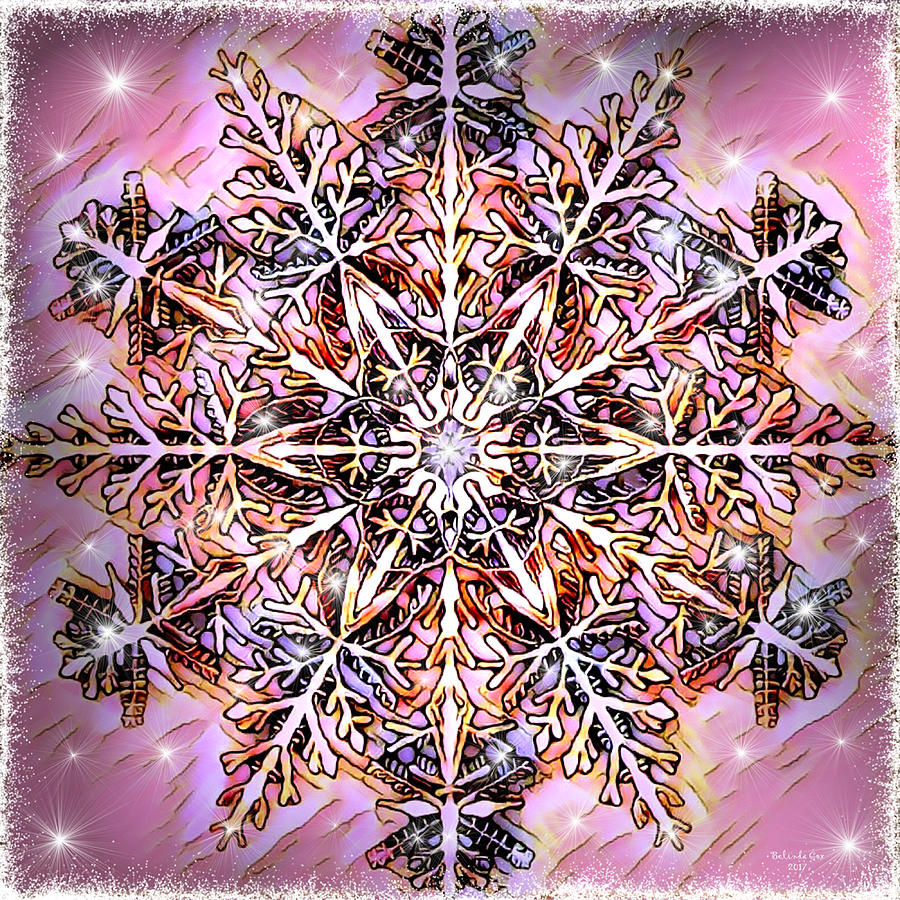 Winter Snowflake Digital Art by Artful Oasis