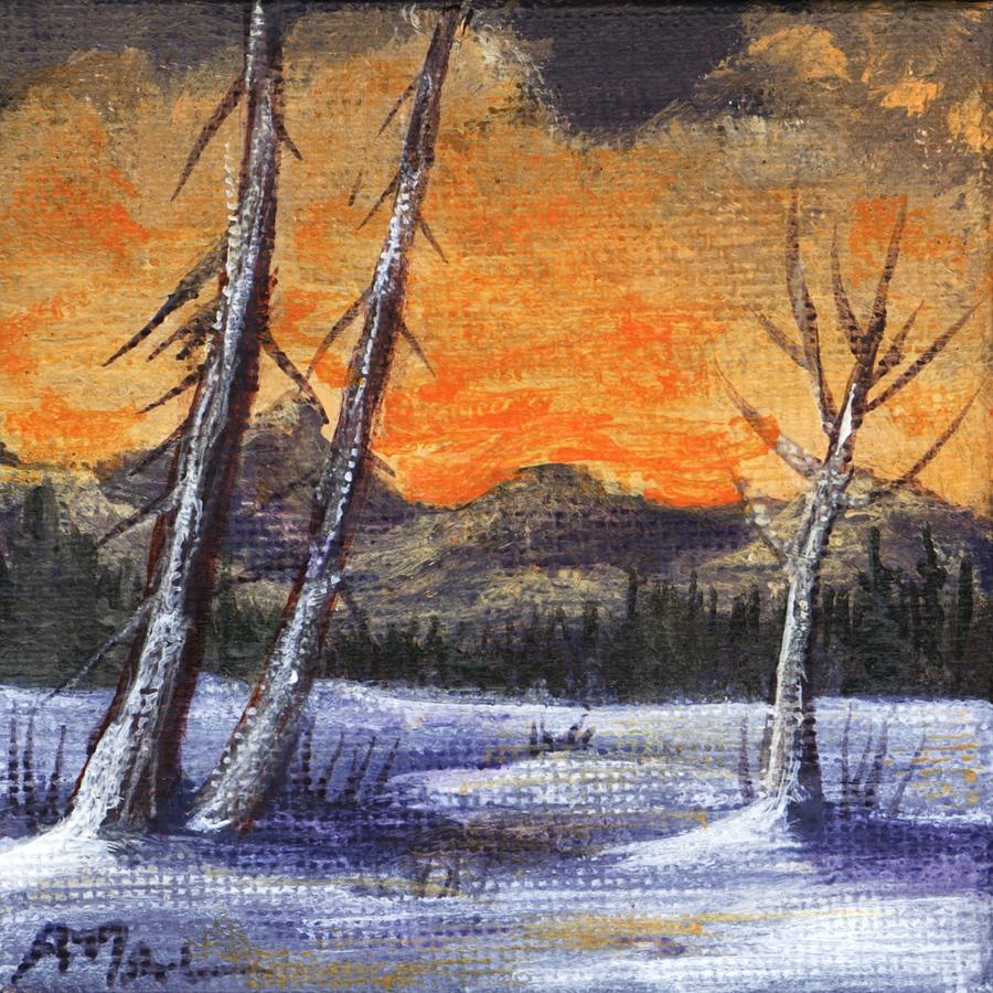 Winter Solitude #1 Painting by Anastasiya Malakhova