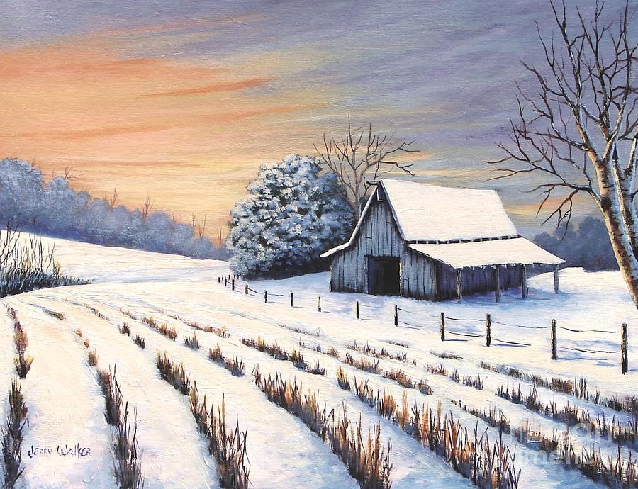 Winter Solitude Painting by Jerry Walker