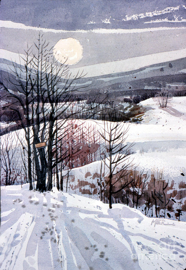 Winter Painting - Winter Solstice by Donald Maier