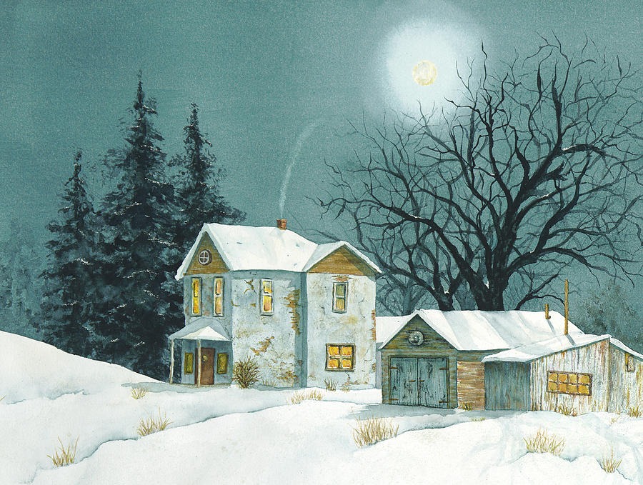 Winter Solstice Painting by Lisa Debaets