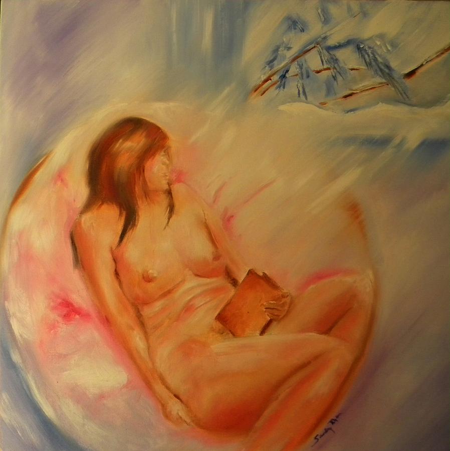 Nude Woman Painting - Winter Solstice by Sandy Ryan