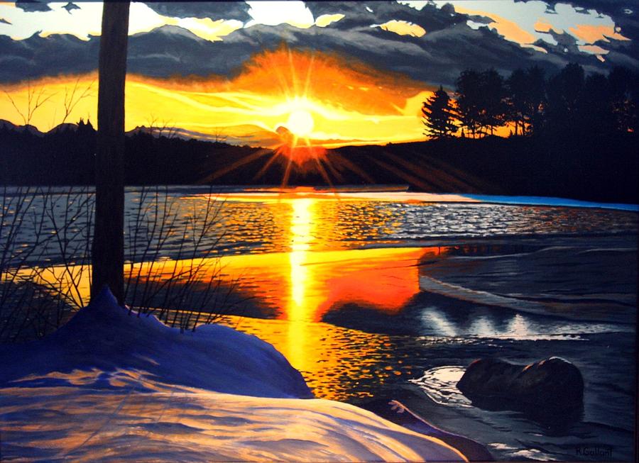Winter Painting - Winter Sparkle by Rick Gallant
