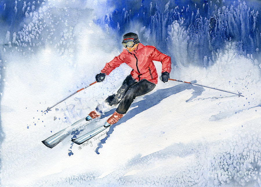 Winter Sport Painting by Melly Terpening
