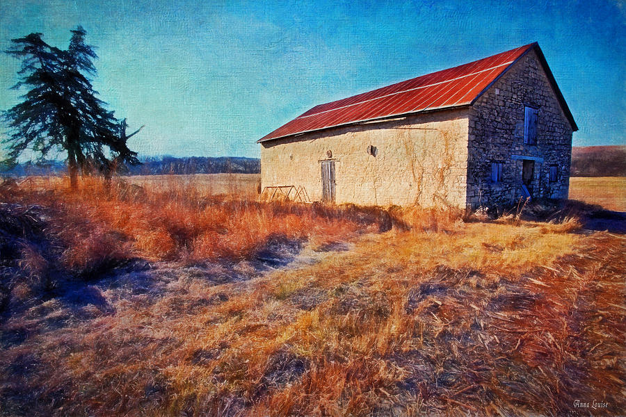 Winter Stone Barn Photograph by Anna Louise