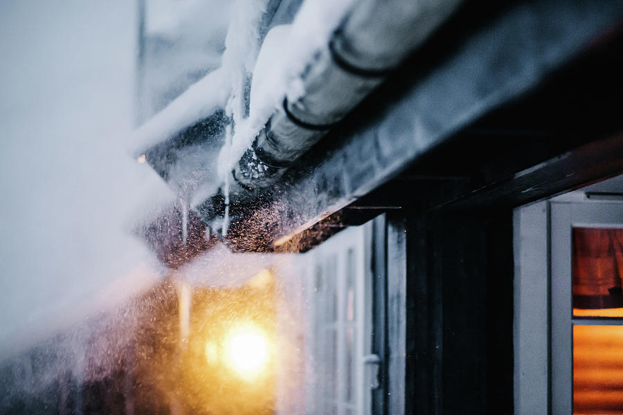 Winter storm Photograph by Aldona Pivoriene