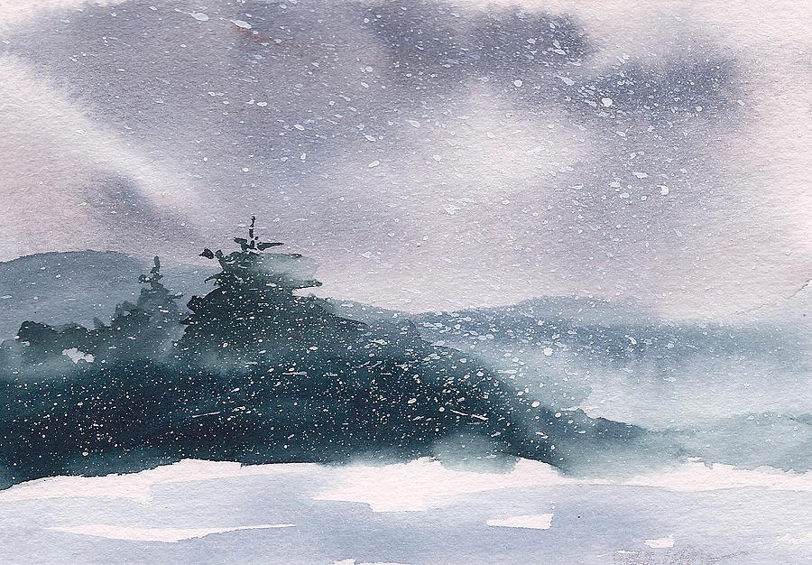 Winter Painting - Winter Storm by Debra LePage