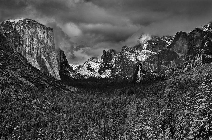 Winter Storm Tunnel View Yosemite Valley Photograph by Lawrence Knutsson