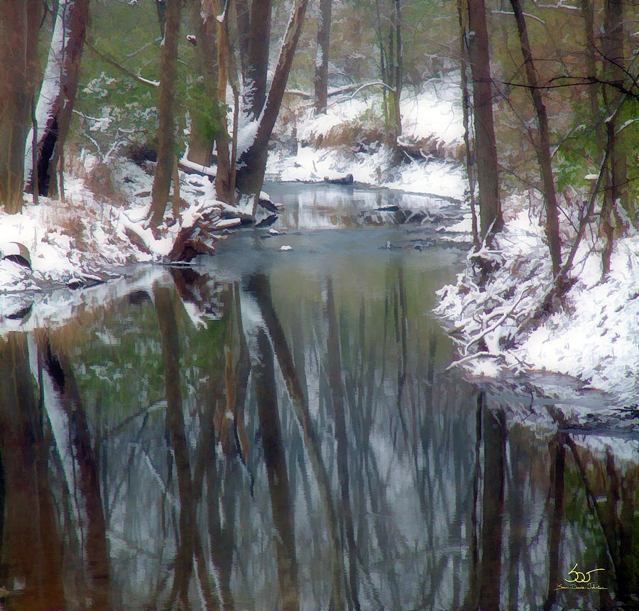 Winter Stream 4 Photograph by Sam Davis Johnson