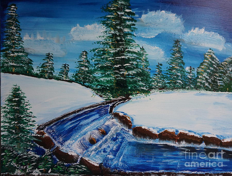 Winter Stream Painting by Jimmy Clark