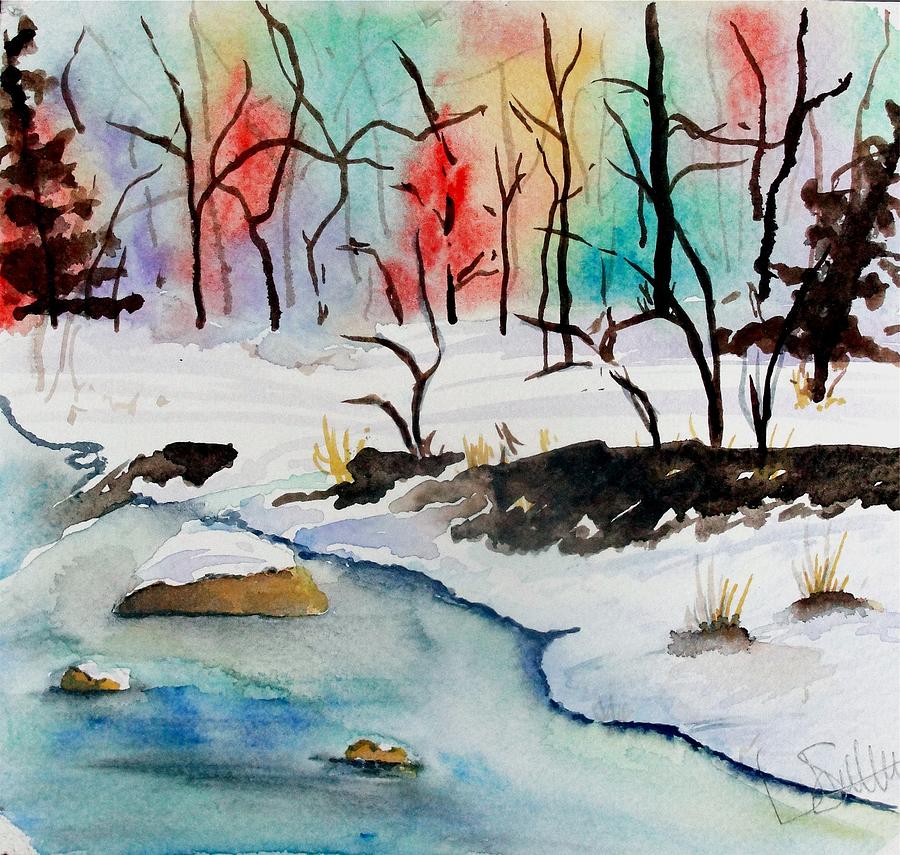 Winter Stream Painting by Jimmy Smith